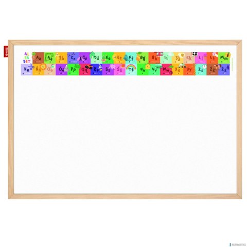 Tablica edukacyjna MemoBe, WHITEBOARDGAME: Alphabet adventure!, nadruk ALFABET, rama drewniana, PL, 90x60 cm MTM090060.AL01.01.5 Tablica edukacyjna MemoBe, WHITEBOARDGAME: Alphabet adventure!, nadruk ALFABET, rama drewniana, PL, 90x60 cm MTM090060.AL01.01.5