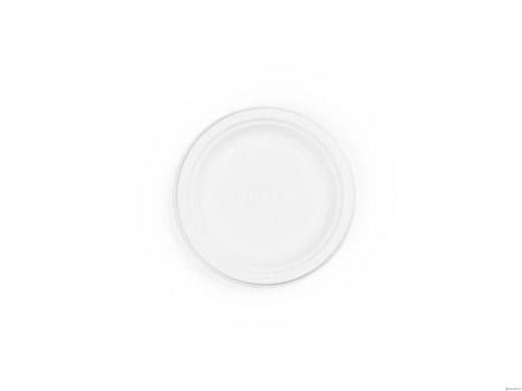 Talerz z trzciny cukrowej, 18cm, biały, op.50 szt. 100% biodegradowalny Talerz z trzciny cukrowej, 18cm, biały, op.50 szt. 100% biodegradowalny