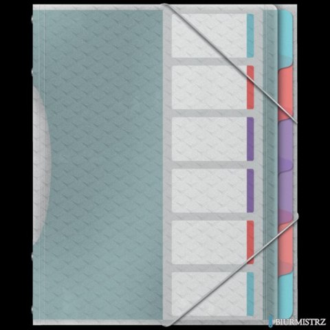 Teczka segregująca Esselte ColourBreeze, z 6przekładkami 626255 Teczka segregująca Esselte ColourBreeze, z 6przekładkami 626255