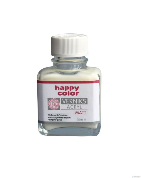Werniks akrylowy MATT, 75 ml, przezroczysty, Happy Color HA 7380 0075-MA Werniks akrylowy MATT, 75 ml, przezroczysty, Happy Color HA 7380 0075-MA