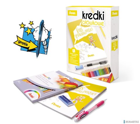 Zestaw z kursem rysowania postaci ZESTAW-CB8-24-KURS PENTEL Zestaw z kursem rysowania postaci ZESTAW-CB8-24-KURS PENTEL